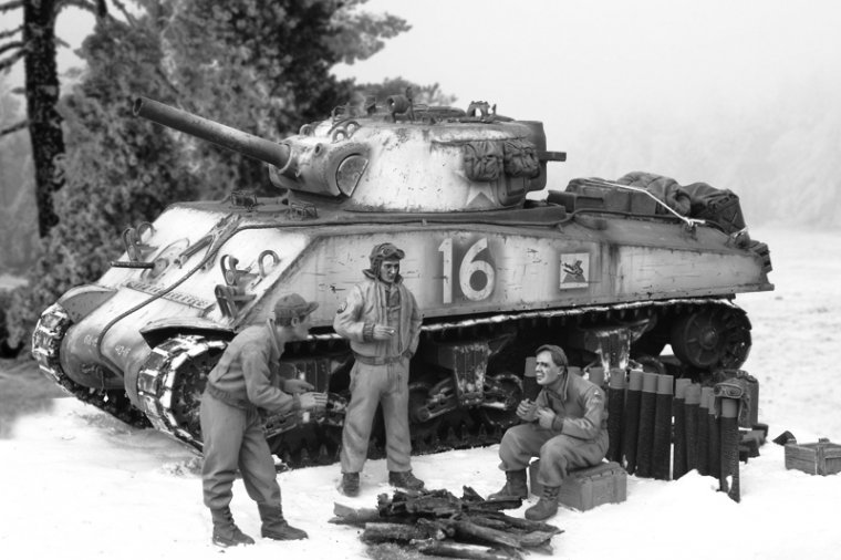 Sherman - Pause café à Houffalize